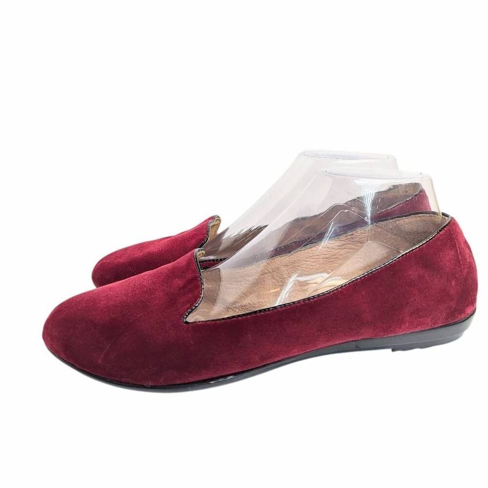 Sofft Belden burgundy red velvet loafer flats slip ons womens 9.5